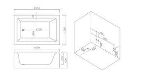 RF-65910 Aegean Sea Massage Bathtub