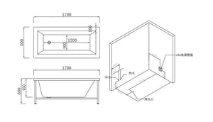 RF-65915 Ross Sea Massage Bathtub