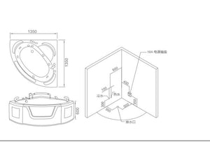 RF-65941 Tasman Sea Massage Bathtub