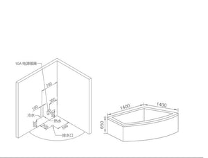 RF-65946 Galilee Sea Massage Bathtub