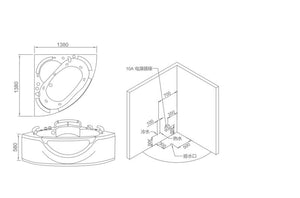 RF-65940 Timor Sea Massage Bathtub