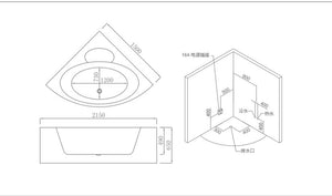 RF-65932 Bohol Sea Massage Bathtub